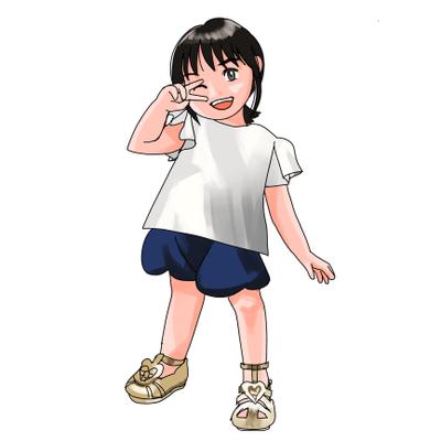 アニメっぽいイラストサンプル