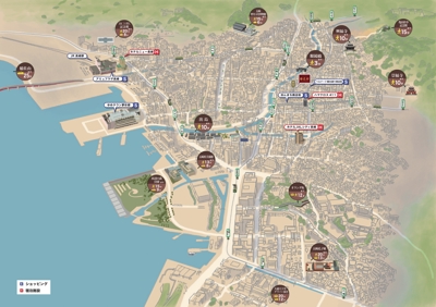 長崎市の観光マップ