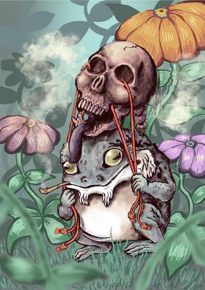 face to death  デジタルイラスト