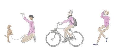 婦人服ブランド　フラッシャーイラスト