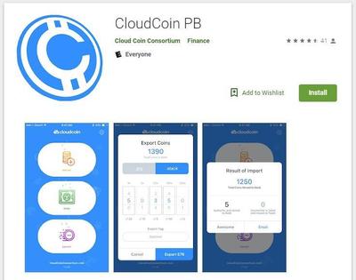 Android CloudCoinウォレット