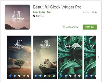 Androidの時計ウィジェット