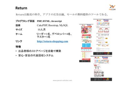 販売の仲介、アプリの広告出稿、モールの無料提供のツールの制作