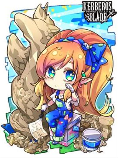女の子ディフォルメイラスト 