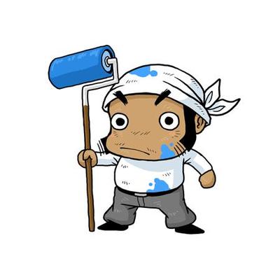 漢気のある塗装職人のキャラクター