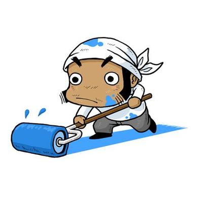 漢気のある塗装職人のキャラクター