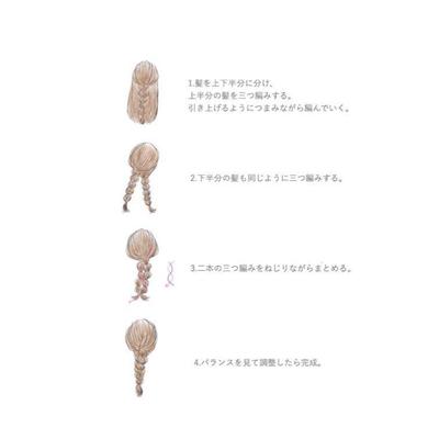 ヘアアレンジhow to イラスト