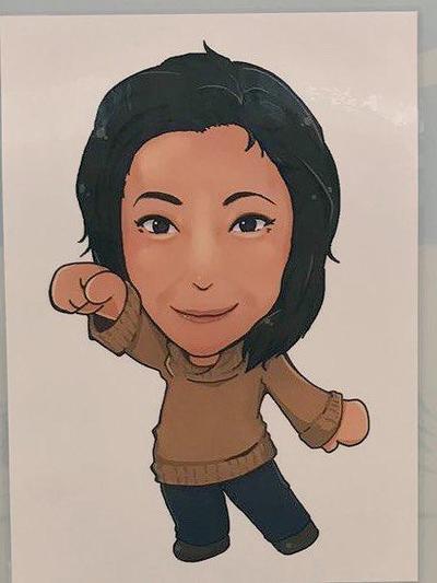 福祉団体社員の似顔絵