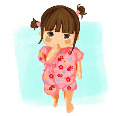 女の子の似顔絵イラスト制作