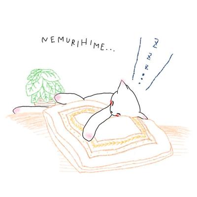 猫イラスト「お昼寝タイム」