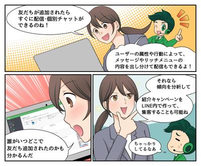LINE新サービスの説明漫画