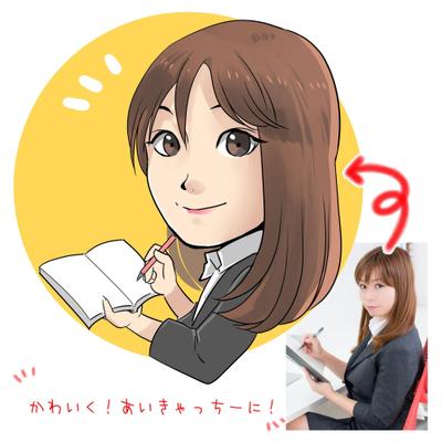 男性似顔絵