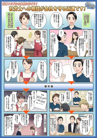 Credo社会保険労務士事務所様チラシ漫画
