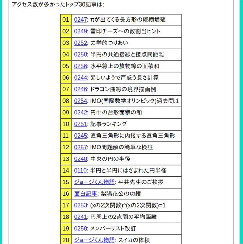 自分 (＋数学愛好会) のホームページ。