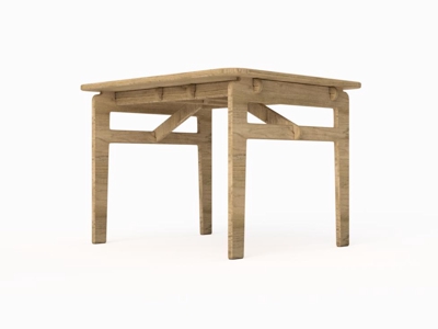 平面木材をカットして組み立てる、テーブル