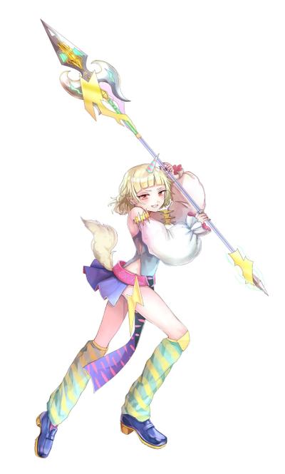 武器を持った女の子のイラスト