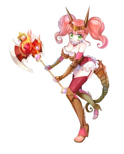 武器を持った女の子のイラスト２
