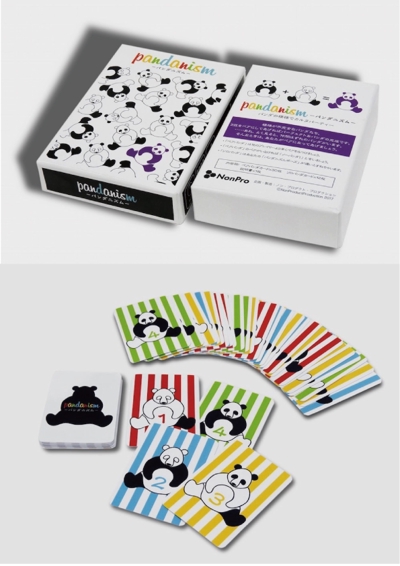 ボードゲーム「パンダニズム」のパッケージ、内容物デザイン
