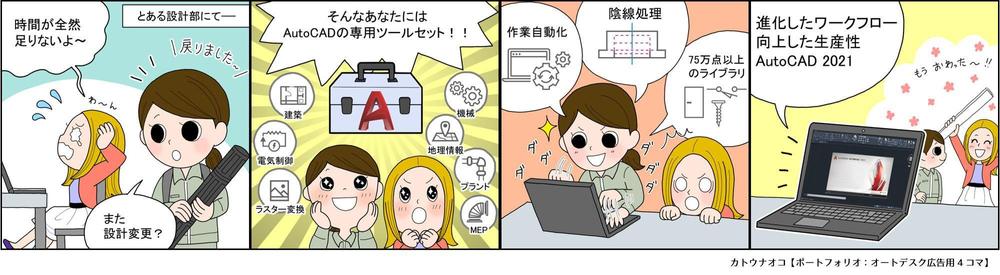 Autodesk　４コマ漫画作成