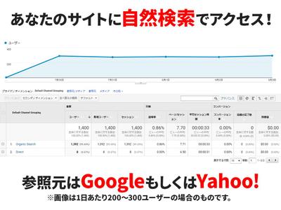 参照元はGoogle・Yahoo!からの自然流入