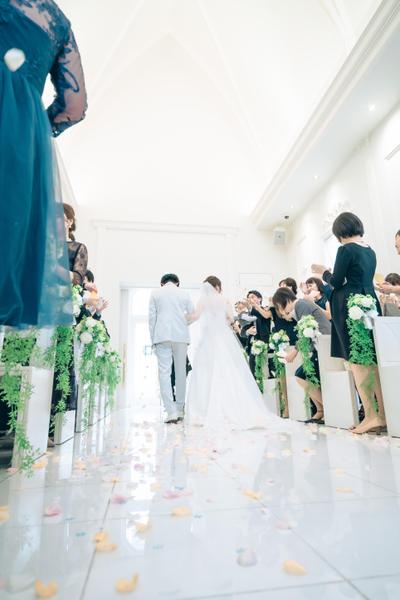 結婚式での挙式、披露宴のスナップ写真