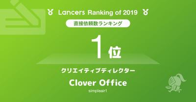 2019年 クリエイティブディレクター部門 直接ご依頼数 1位獲得 表彰