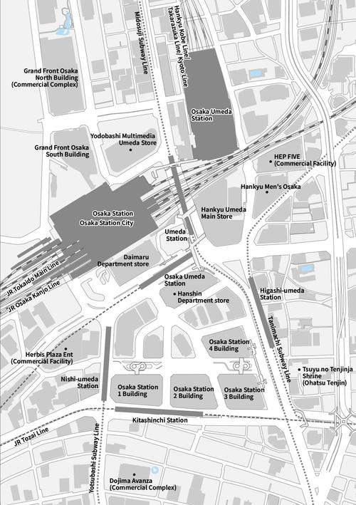 大阪駅周辺の地図 英語表記 ポートフォリオ詳細 Takeda Touristmap8 デザイナー クラウドソーシング ランサーズ