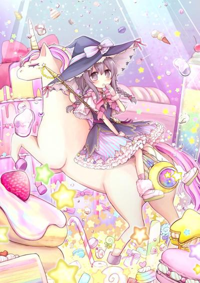 「ふしぎな魔法少女展」展示イラスト