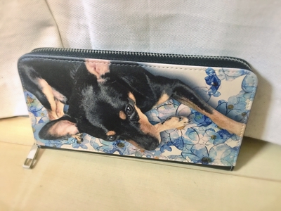 愛犬デザインの財布