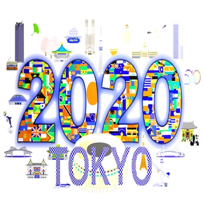ブログ記事用に作成した東京五輪2020オリンピックのイメージ画像です。