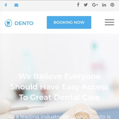 歯科のホームページ(デモ)