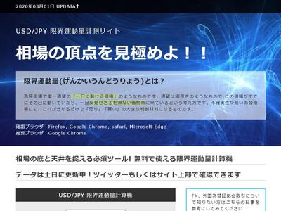 FX 限界運動量計測サイト