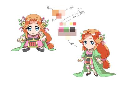 キャラクターデザイン差分
