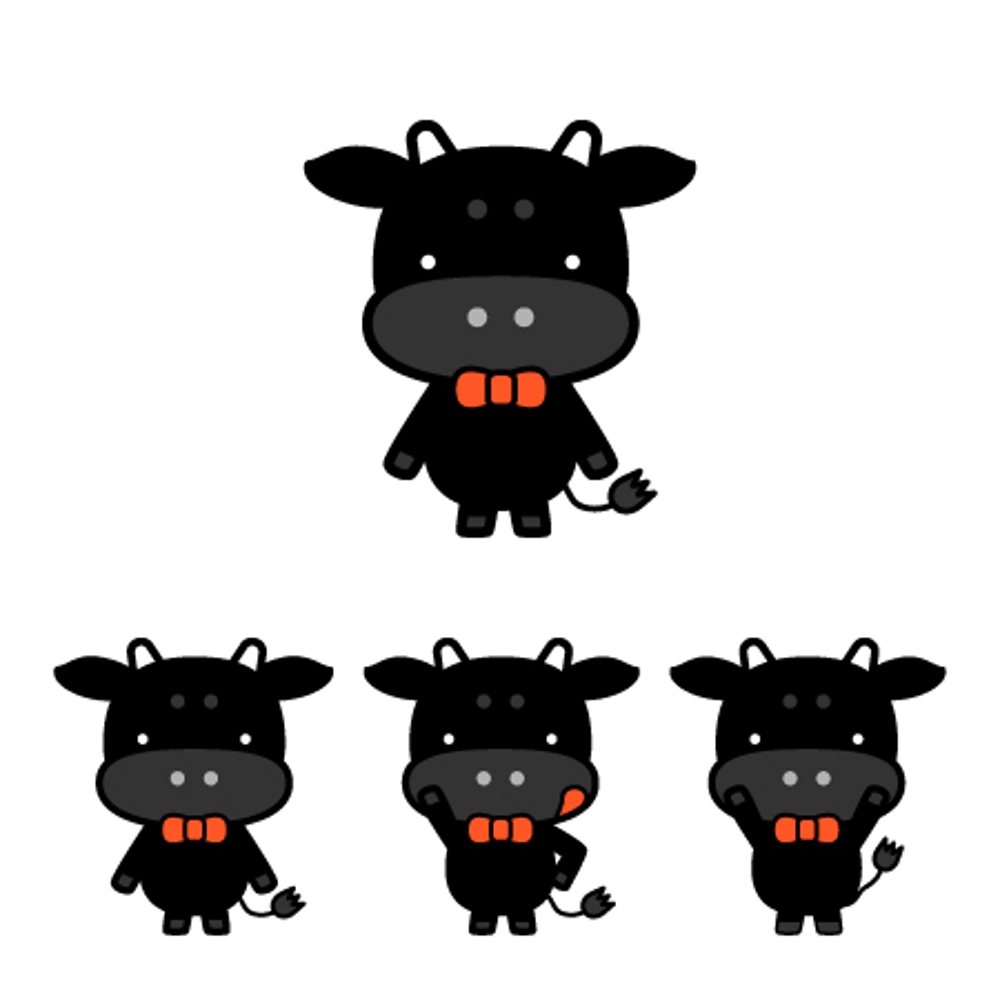 牛のキャラクターデザイン ポートフォリオ詳細 Hamomo Webデザイナー マーケッター クラウドソーシング ランサーズ