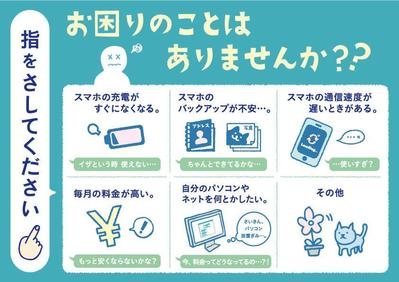 お困りのことはありませんか？カウンター指差しポスター