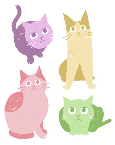 ねこのイラストレーション