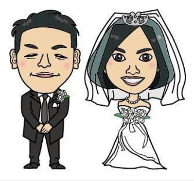 結婚式の似顔絵イラスト