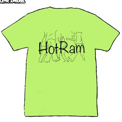 ダンスチーム「HOTRAM様」のTシャツデザイン