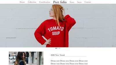 ファッション系のデモサイト