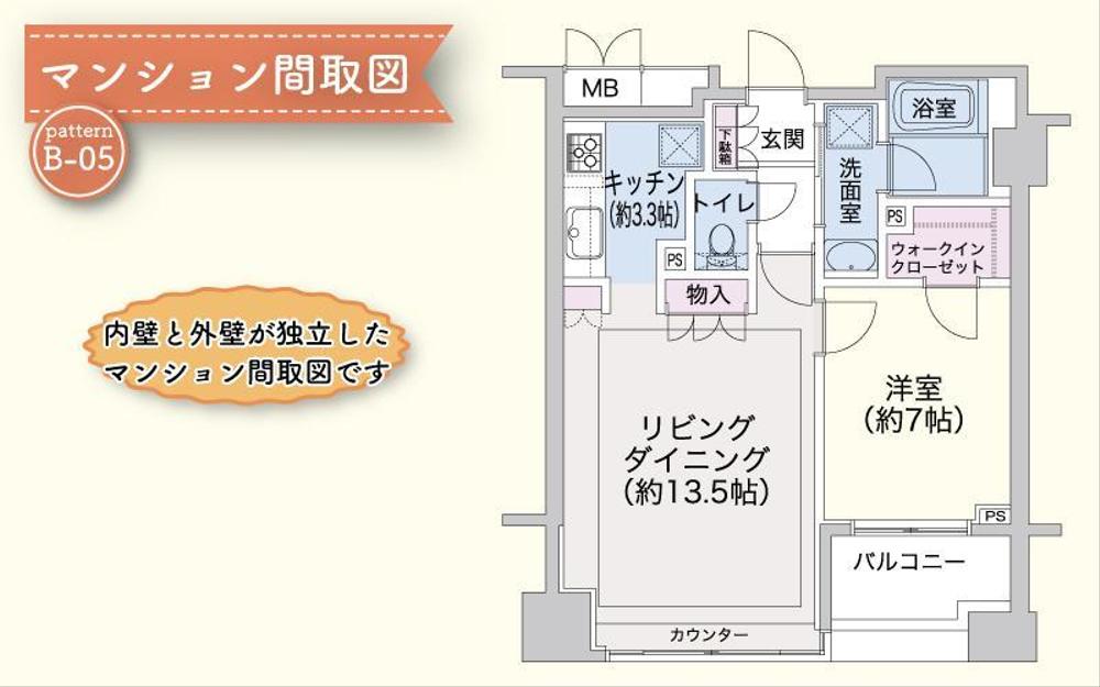 サンプル間取図マンション　B-05