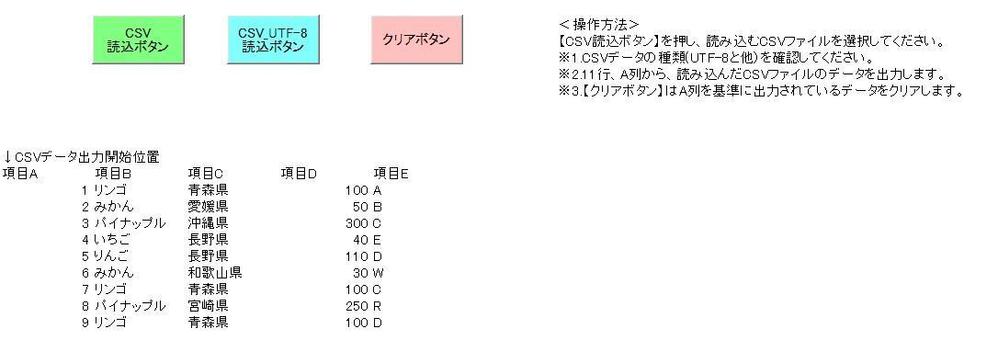 CSVデータ取り込みツール