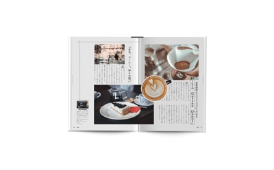 DTP雑誌誌面デザイン「カフェ紹介ページ」