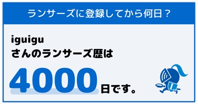 ランサーズ歴4000日