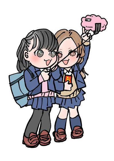 女子高生のイラスト