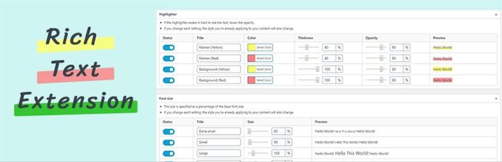 WordPressプラグイン「RichText Extension」を開発しました