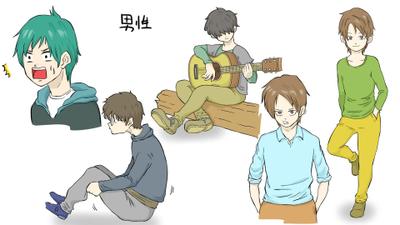 男性のデザイン