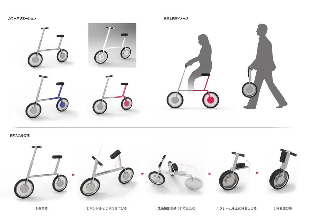 折り畳み自転車のデザイン