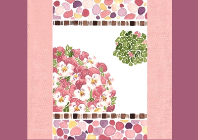 ビオラの花のポストカード