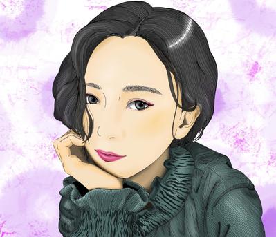 女性似顔絵