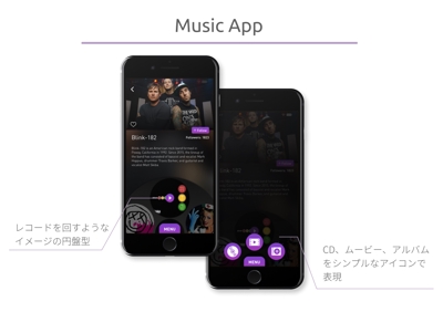 音楽アプリのUIデザイン